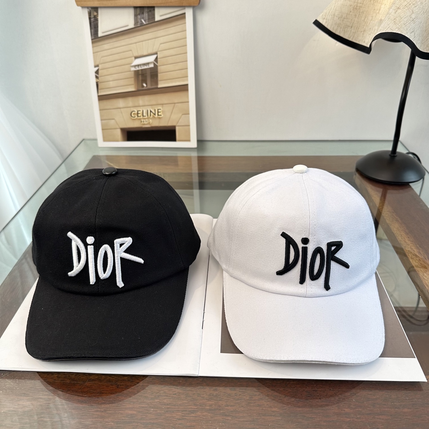 ディオール ウォッシュド ロゴ ベースボールキャップ チャコール 画像 9