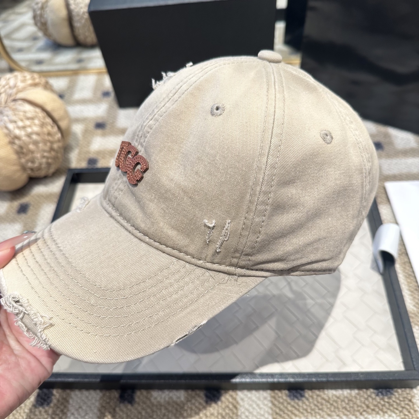 アグ アグ ロゴ ベースボールキャップ イエロー ニュートラル トーン F0F0D8 画像 5