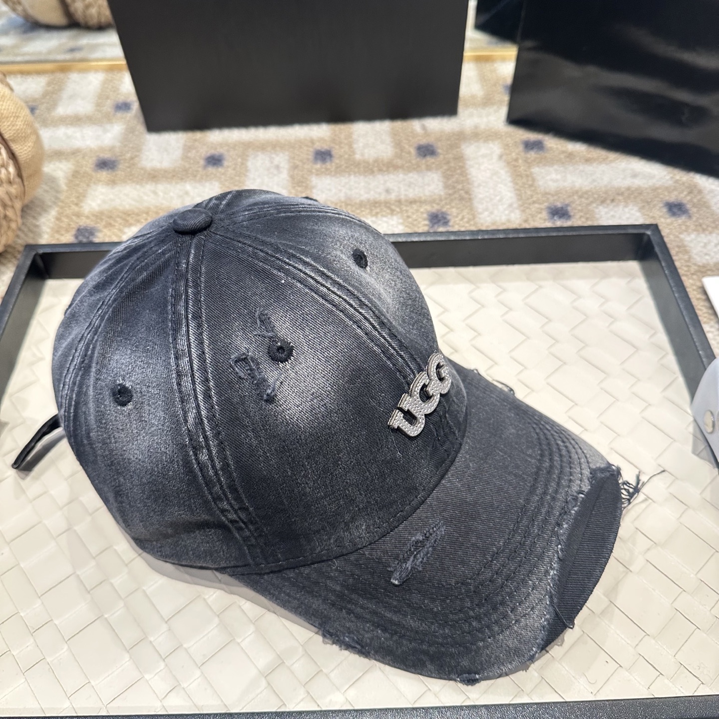アグ アグ ロゴ ベースボールキャップ イエロー グレー トーン F0F0D8 詳細画像 2