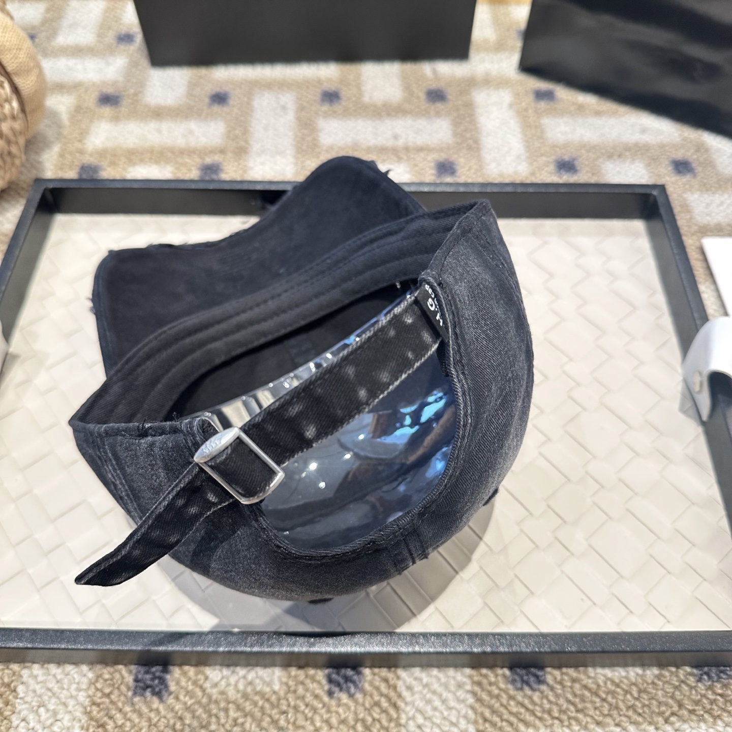 アグ アグ ロゴ ベースボールキャップ イエロー グレー トーン F0F0D8 画像 8