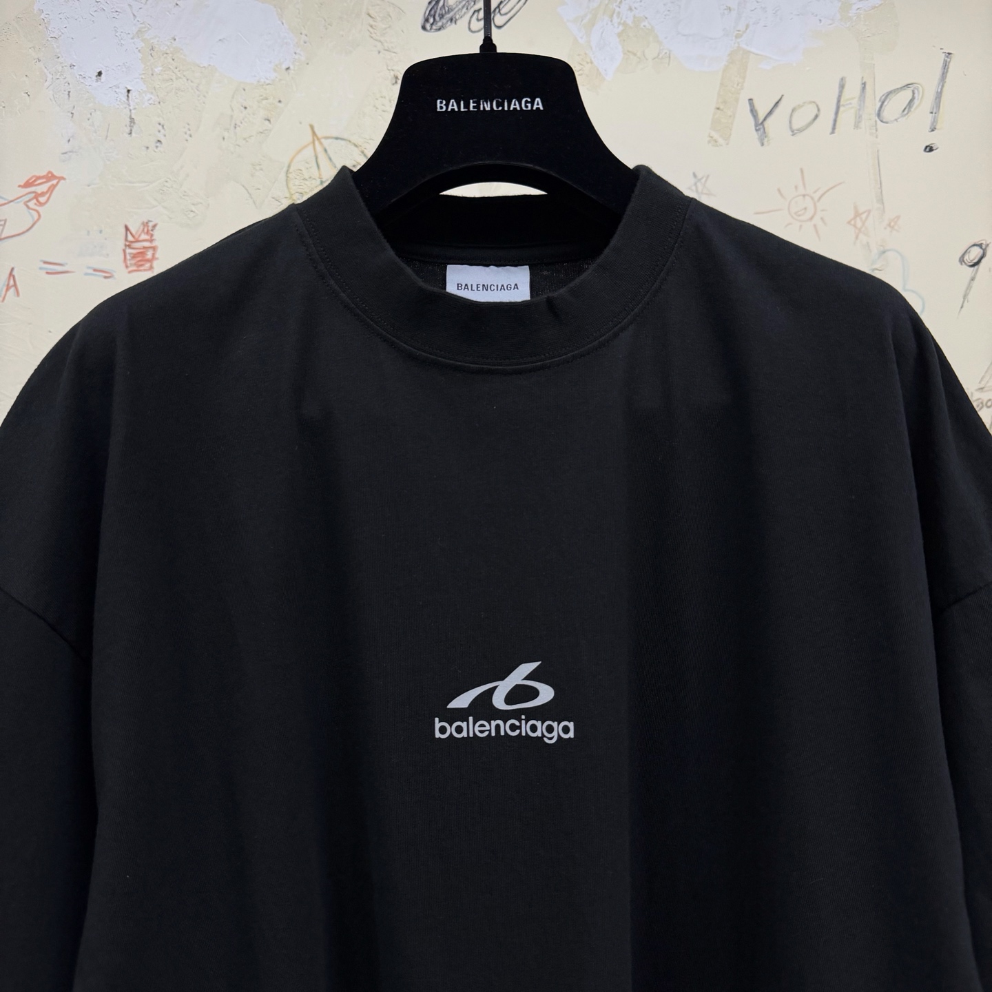 バレンシアガ 3Bスポーツアイコン オーバーサイズTシャツ ウォッシュブラック 0400026629978 詳細画像 1
