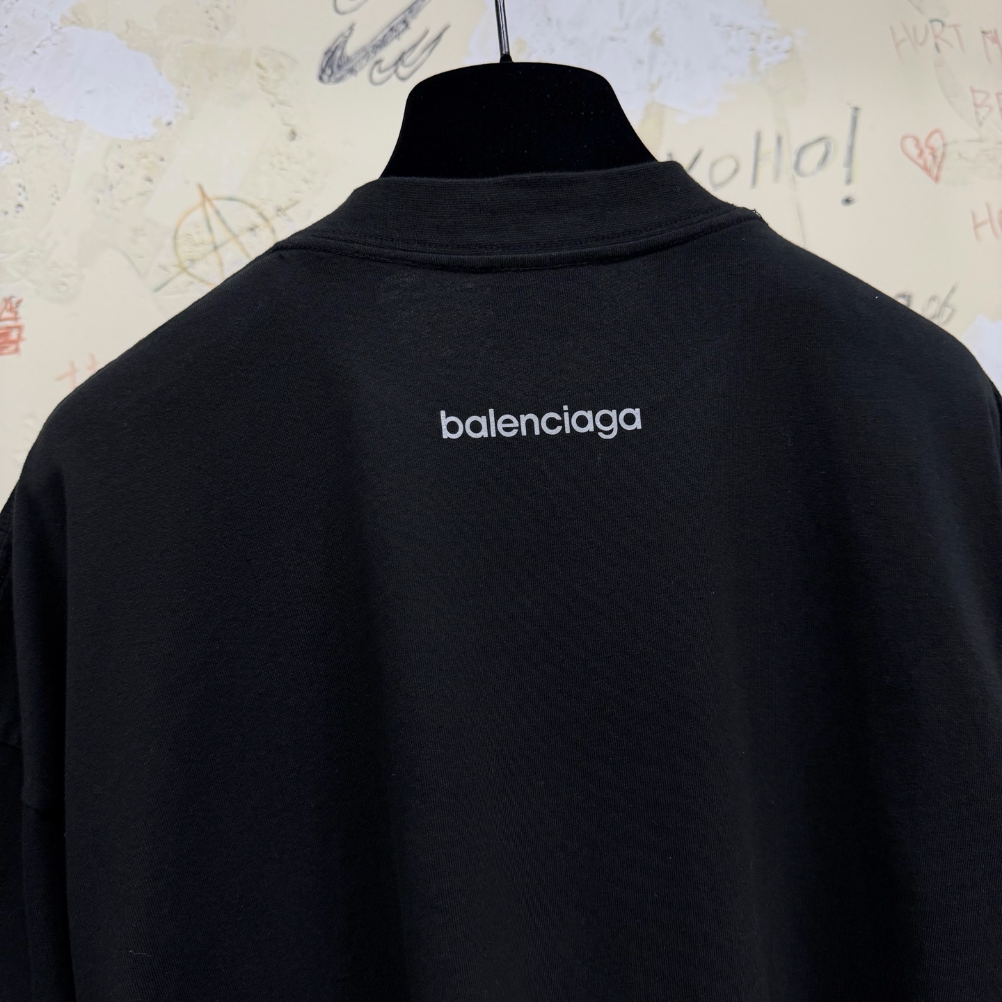 バレンシアガ 3Bスポーツアイコン オーバーサイズTシャツ ウォッシュブラック 0400026629978 画像 4
