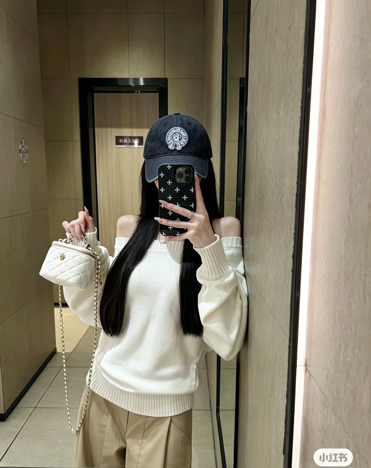 クロムハーツ クロスパッチ ベースボールキャップ ライトブルー 詳細画像 1
