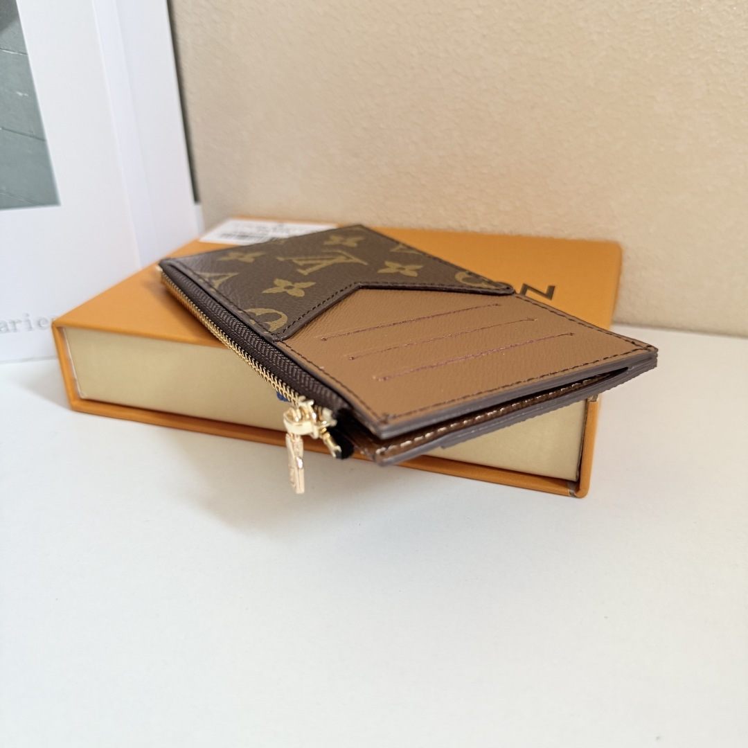 ルイ・ヴィトン Coin Card Holder モノグラム マカサー ブラウン N64038 詳細画像 3