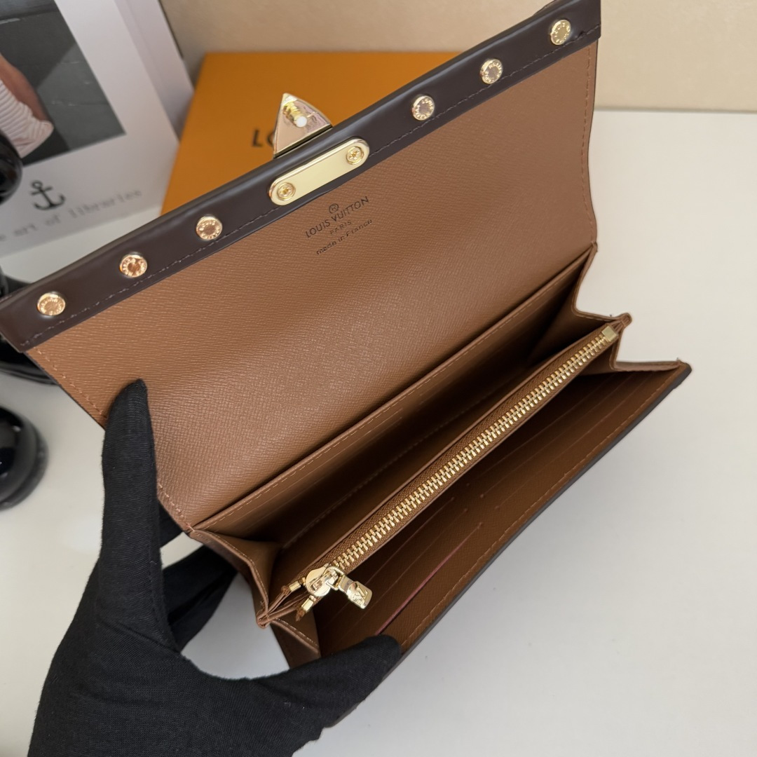ルイ・ヴィトン Venice ウォレット ダミエ エベヌ Sロック スタッズ M60535 画像 5