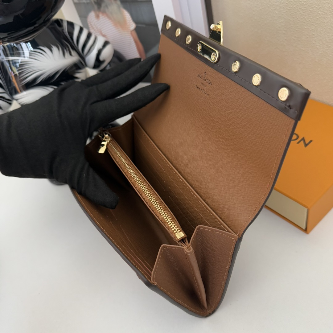 ルイ・ヴィトン Venice ウォレット ダミエ エベヌ Sロック スタッズ M60535 画像 7