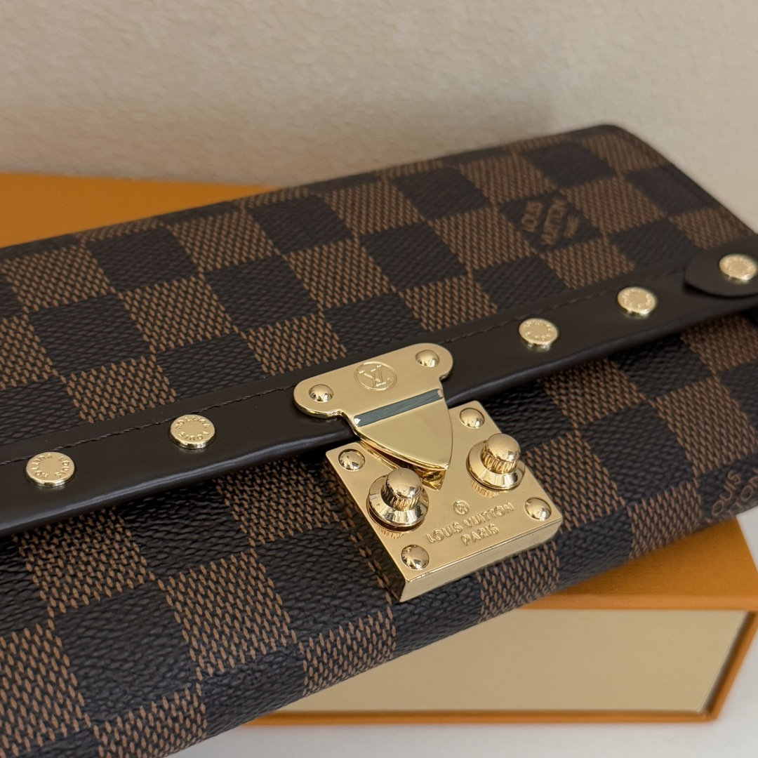 ルイ・ヴィトン Venice フラップウォレット ダミエ エベヌ トランクスタッズ M60535 画像 8