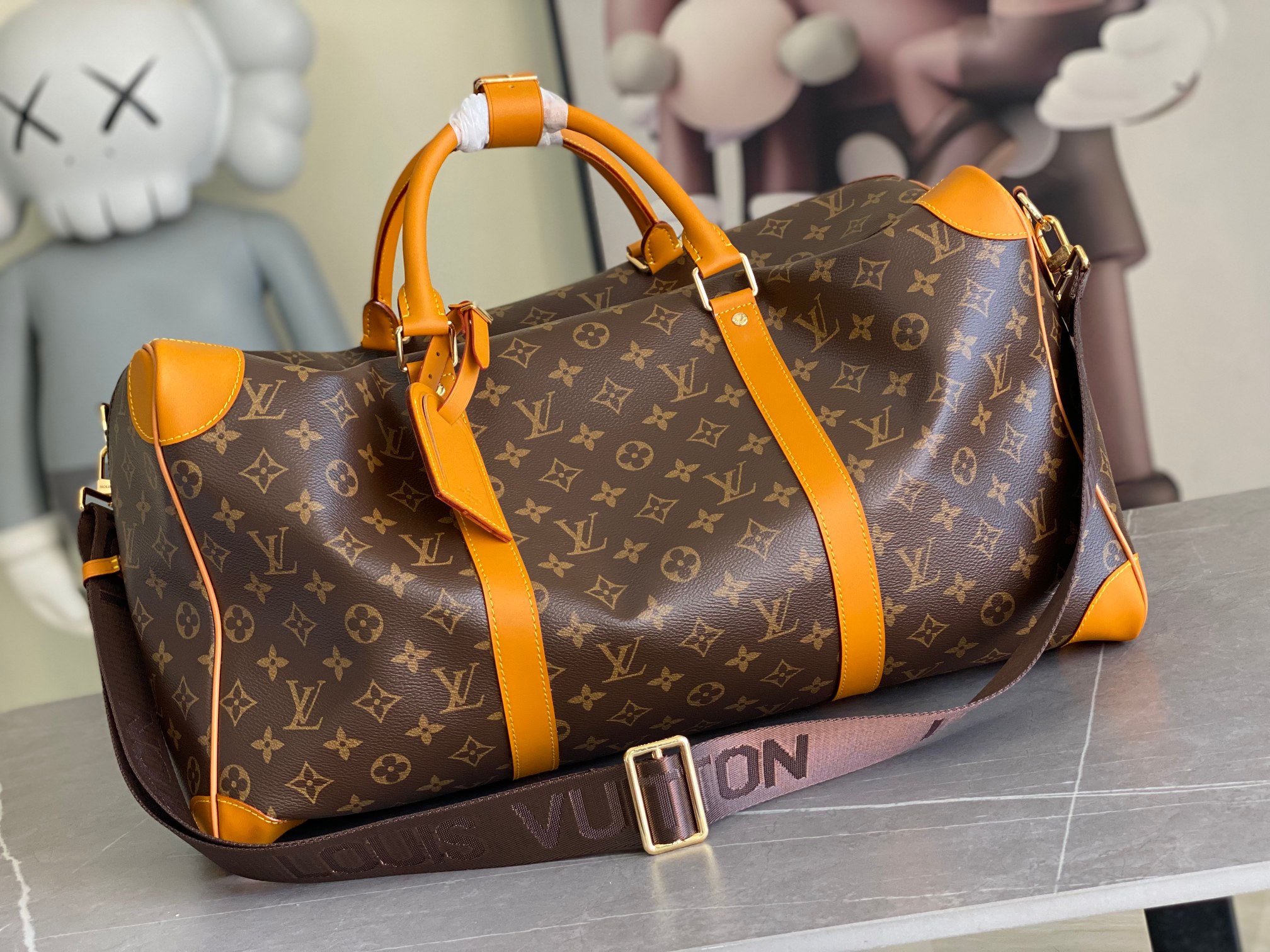 ルイ・ヴィトン Keepall Bandouliere 50 モノグラム イエロートリム M41416 詳細画像 1