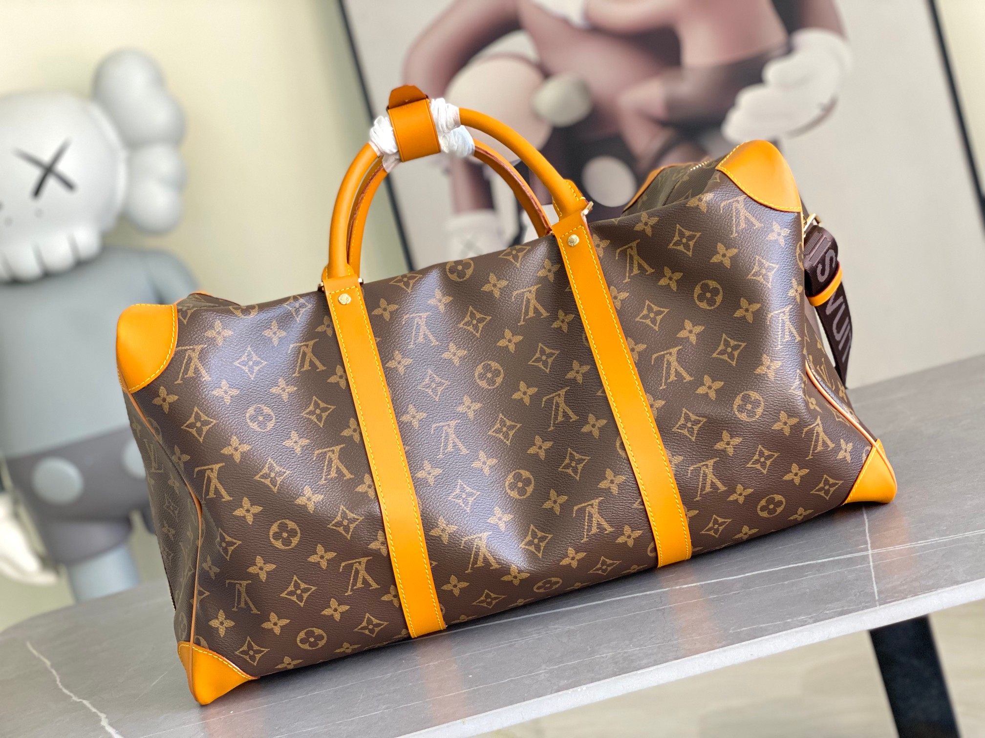 ルイ・ヴィトン Keepall Bandouliere 50 モノグラム イエロートリム M41416 詳細画像 3