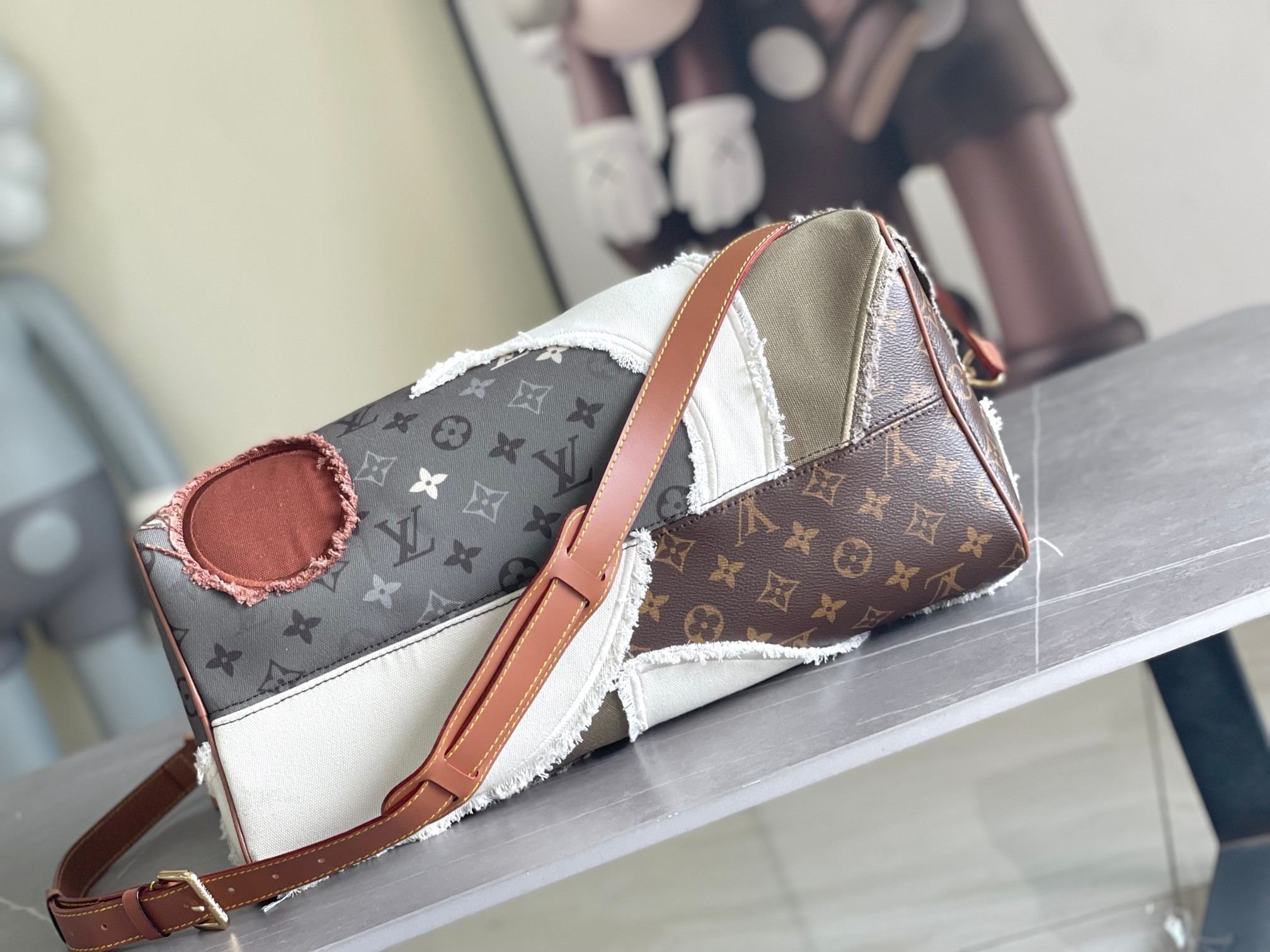 ルイ・ヴィトン Keepall Bandouliere 40 モノグラム パッチワーク M29038 画像 4