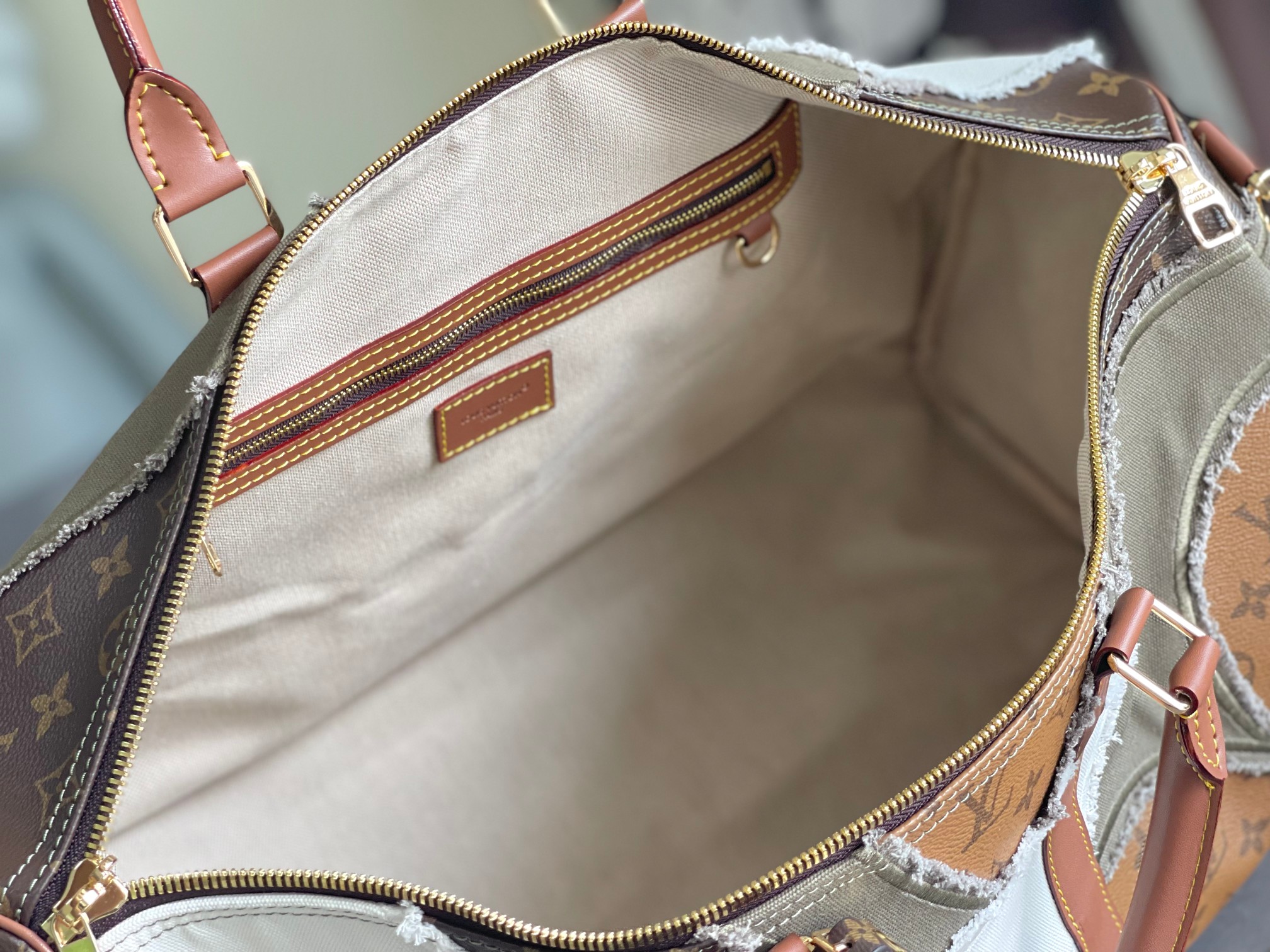 ルイ・ヴィトン Keepall Bandouliere 50 モノグラムフラワー パッチワーク M29190 画像 9