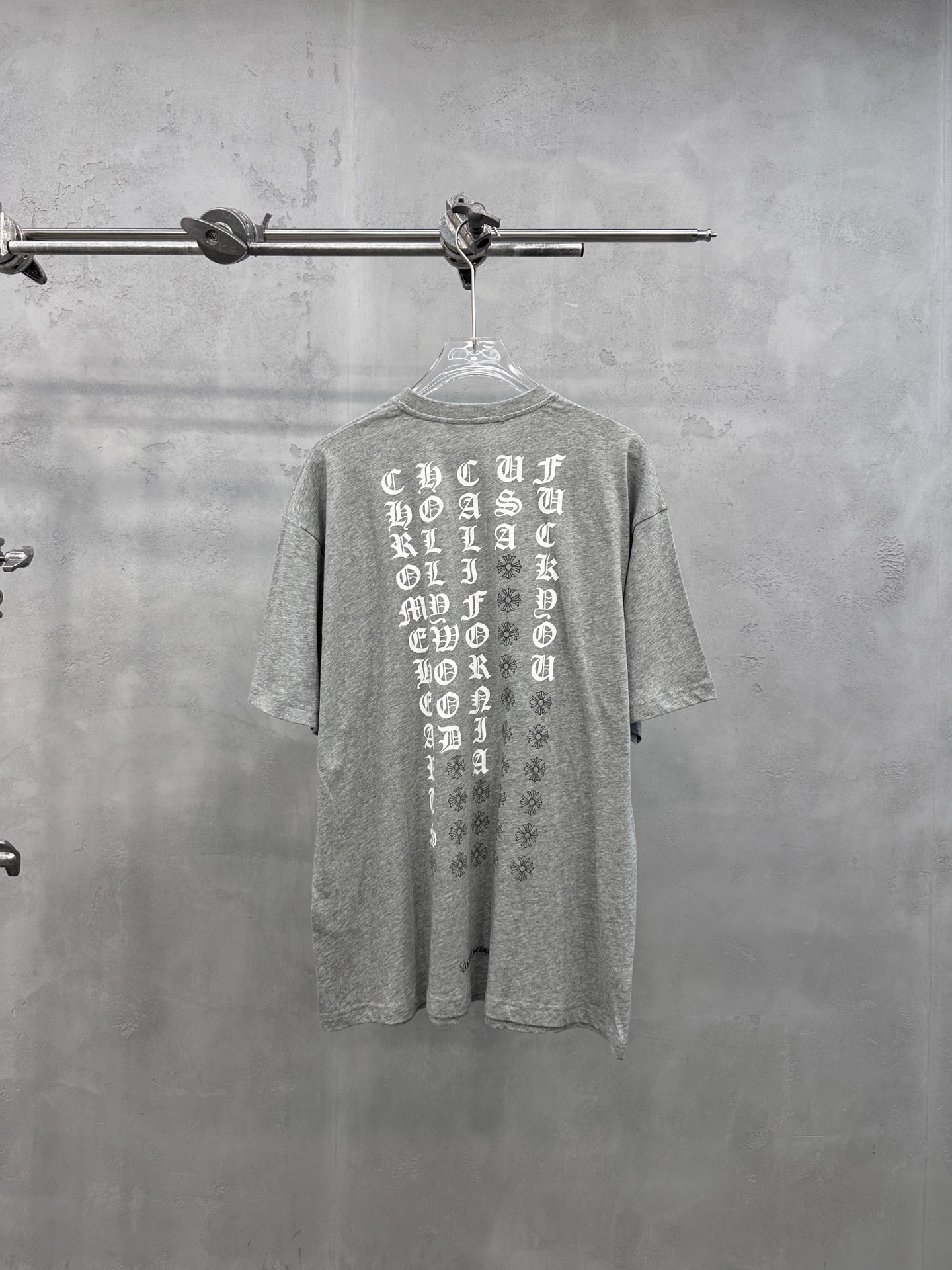 クロムハーツ マルチプリント ウォッシュドTシャツ グレー 詳細画像 1
