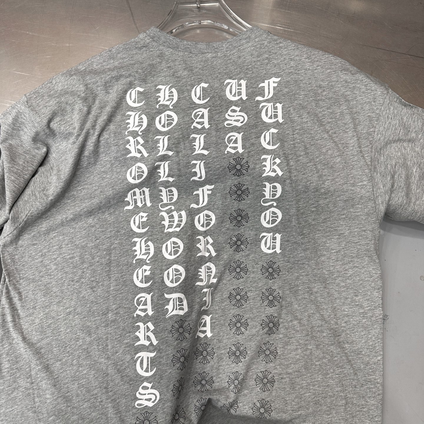 クロムハーツ マルチプリント ウォッシュドTシャツ グレー 画像 5