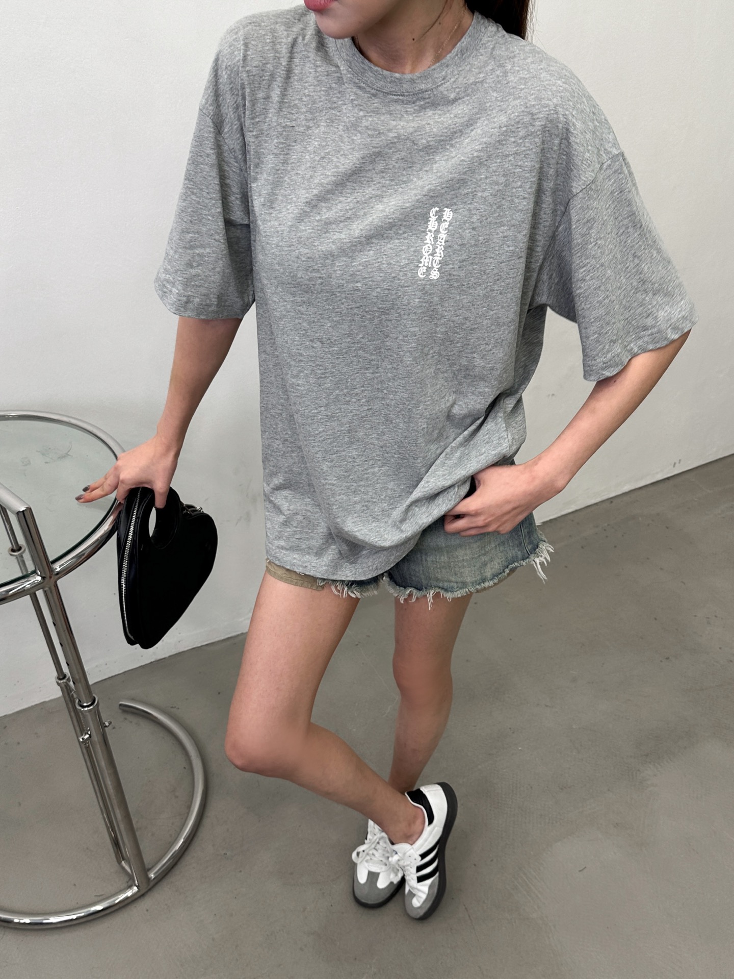 クロムハーツ マルチプリント ウォッシュドTシャツ グレー 画像 8