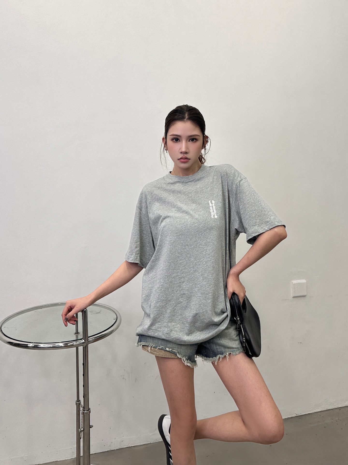 クロムハーツ マルチプリント ウォッシュドTシャツ グレー 画像 9