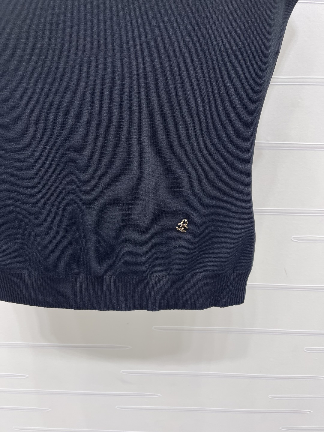 シャネル CCカットアウト刺繍 リブニットベスト ブラック 画像 6