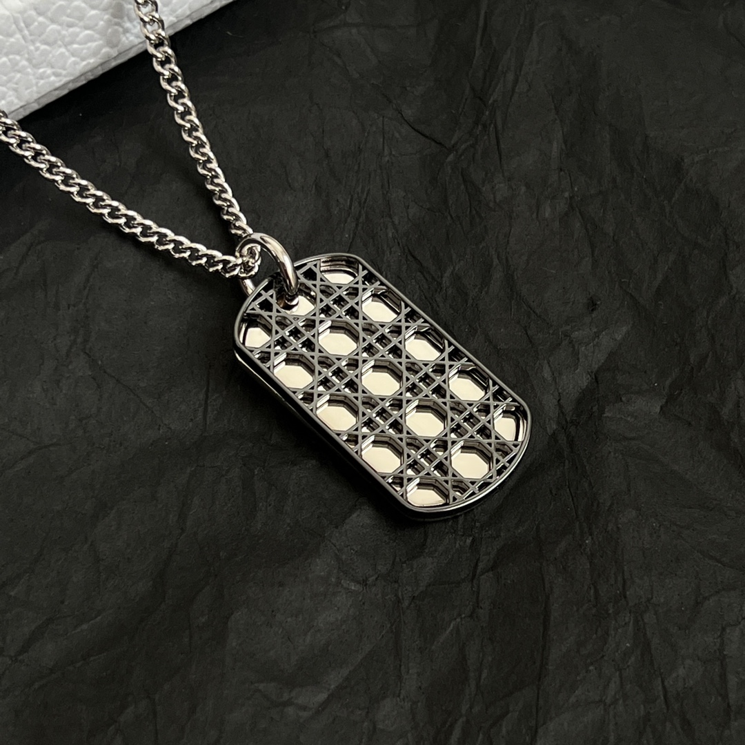 ディオール Oblique プレートペンダントネックレス シルバー N2812HOMMT_D000 画像 8