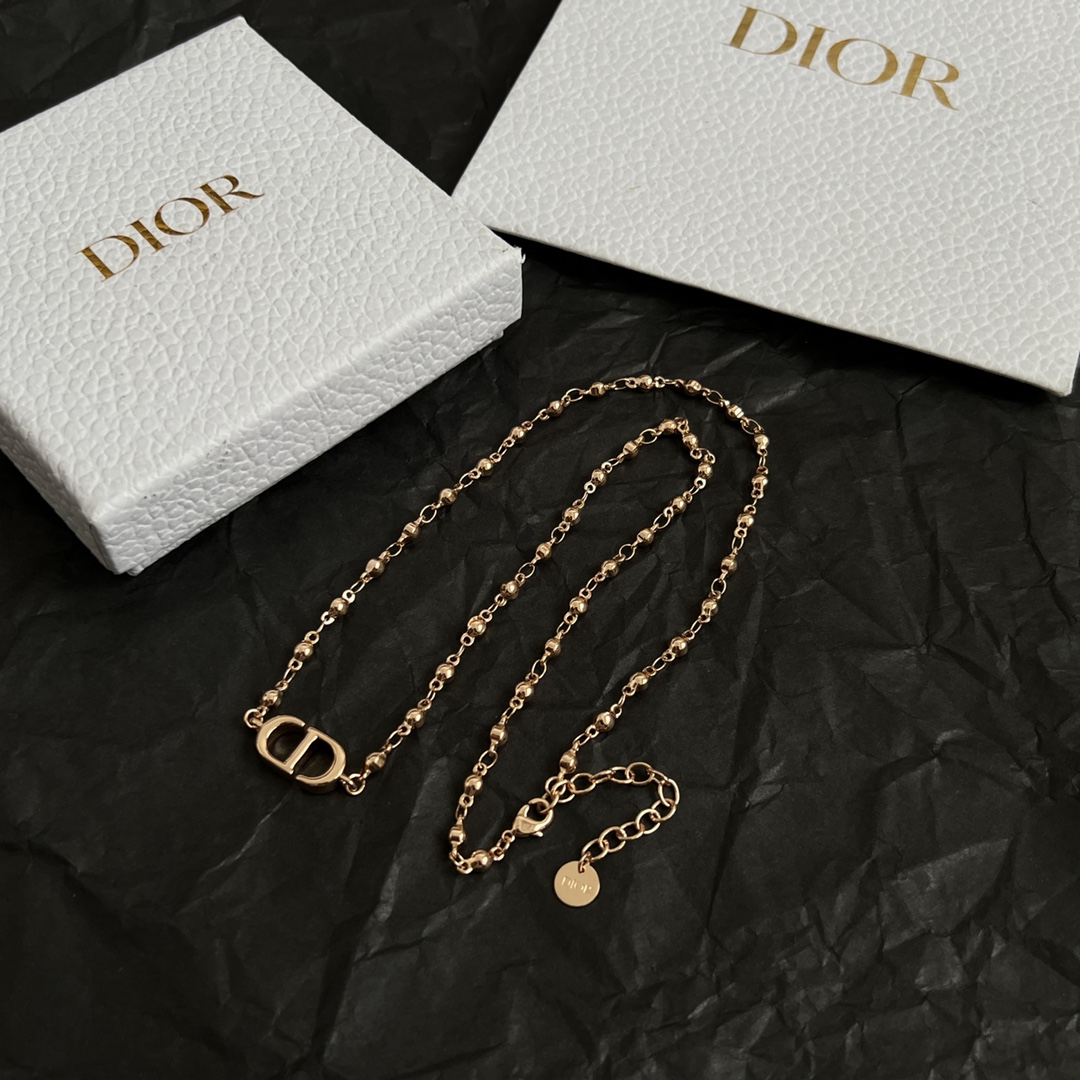 ディオール ヴィンテージ CDロゴ ペンダントネックレス ゴールド 画像 7