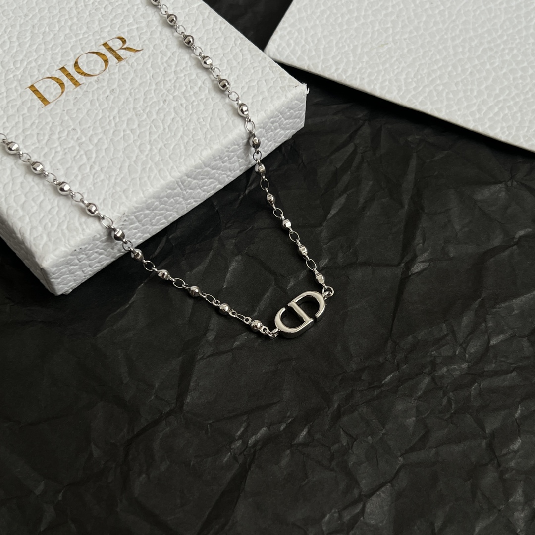 ディオール ヴィンテージ CDロゴ ペンダントネックレス シルバー 画像 5