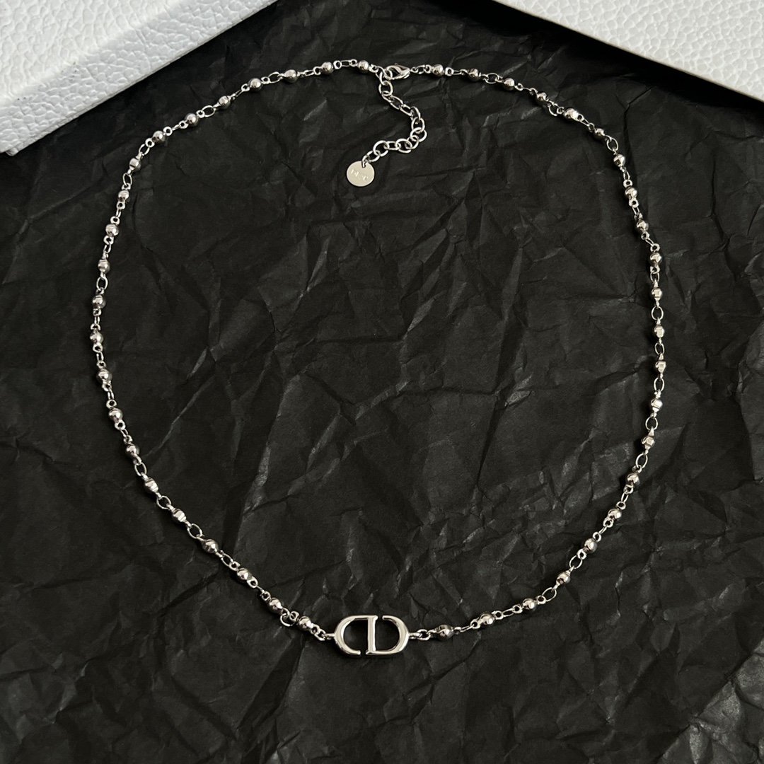 ディオール ヴィンテージ CDロゴ ペンダントネックレス シルバー 画像 6