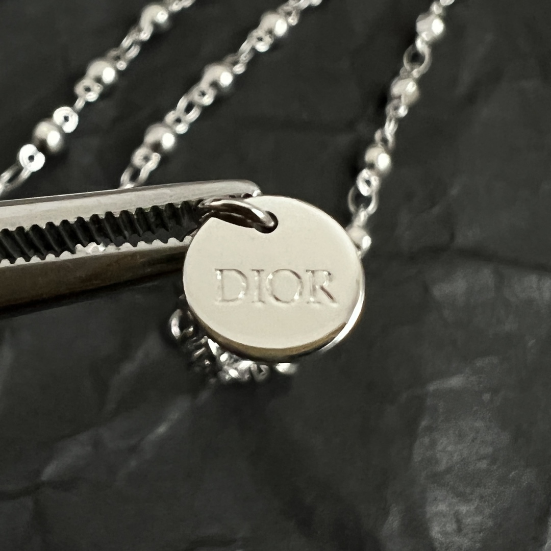 ディオール ヴィンテージ CDロゴ ペンダントネックレス シルバー 画像 9