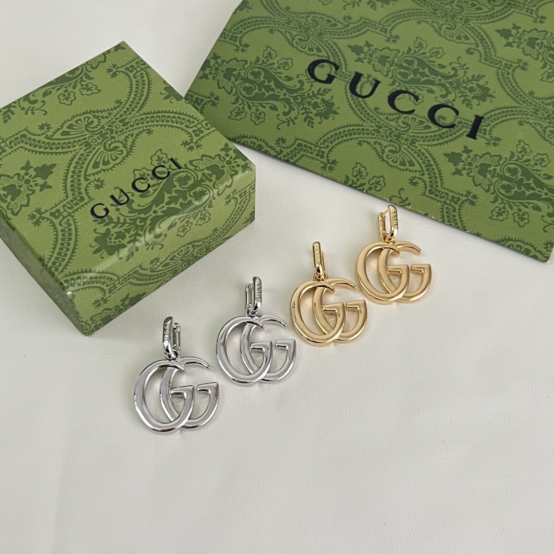 グッチ インターロッキングG ドロップピアス ゴールド 画像 6