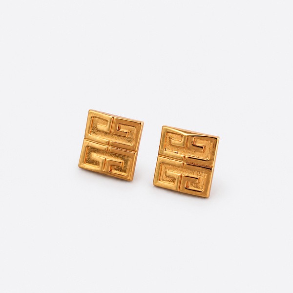 ジバンシィ 4Gスクエア スタッドピアス ゴールド