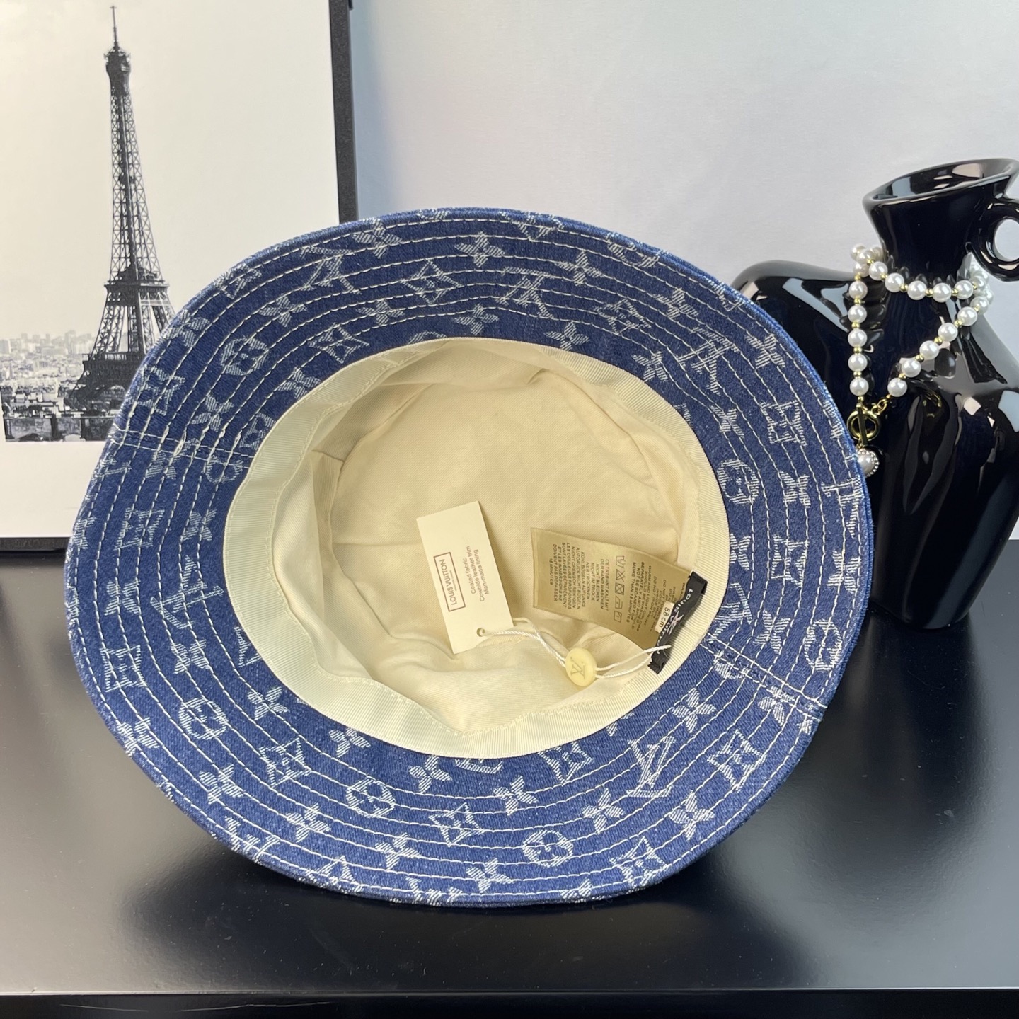 ルイヴィトン デニムジャカード バケットハット ブルー 画像 5