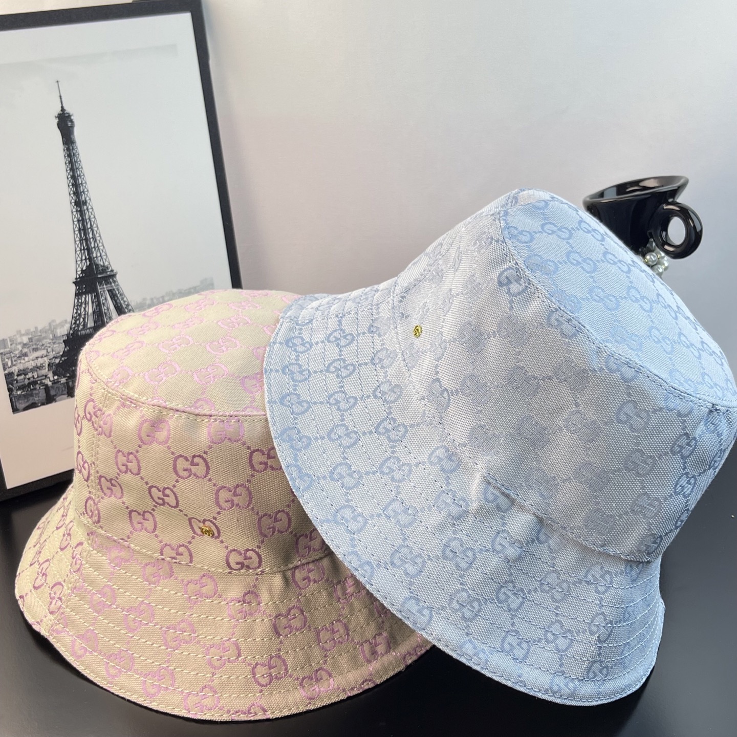 グッチ GGキャンバス 小型金具 バケットハット ペールピンク 画像 9