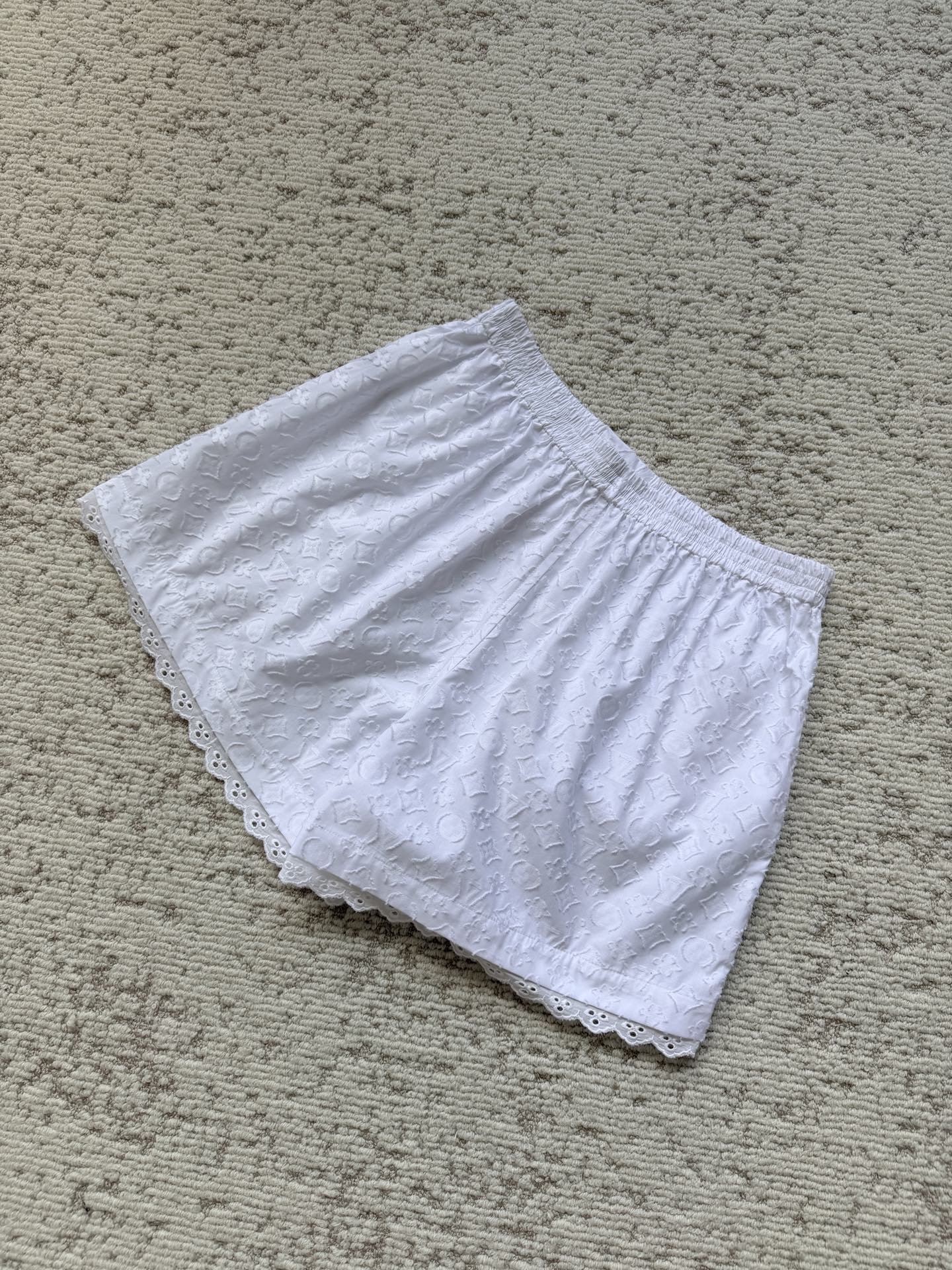 ルイヴィトン ブロデリーアングレーズ ショートパンツ ホワイト 画像 4