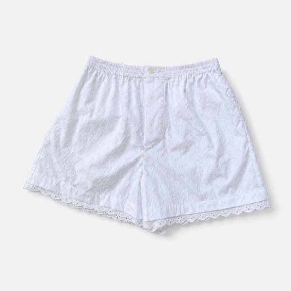 ルイヴィトン ブロデリーアングレーズ ショートパンツ ホワイト