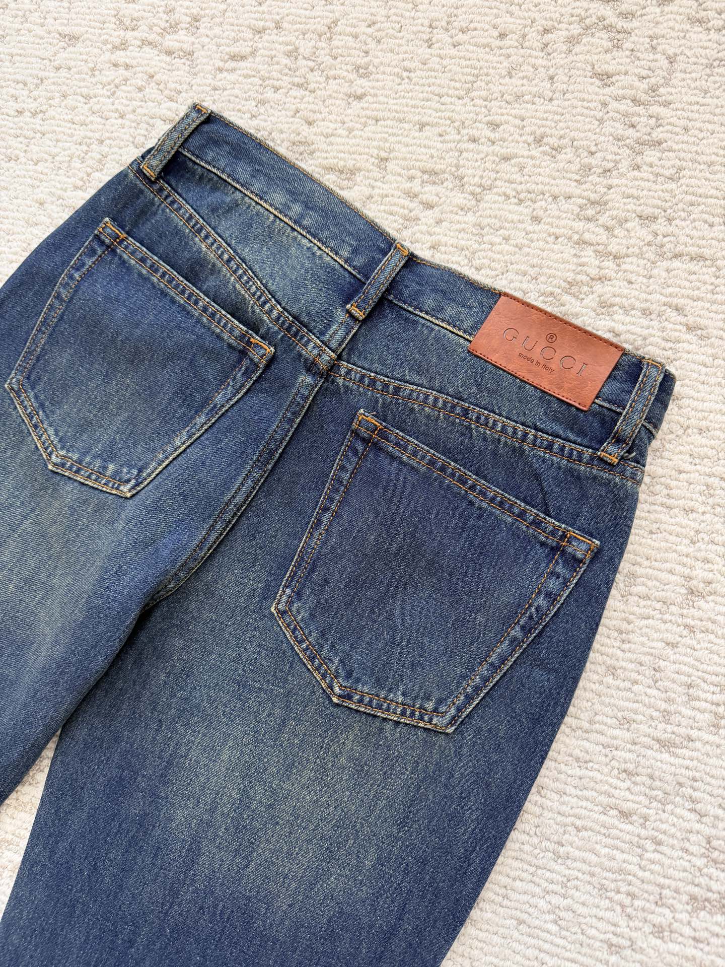 グッチ ホースビット付き ストレッチコットンデニム ブルー 872605 XDDHB 4011 画像 4