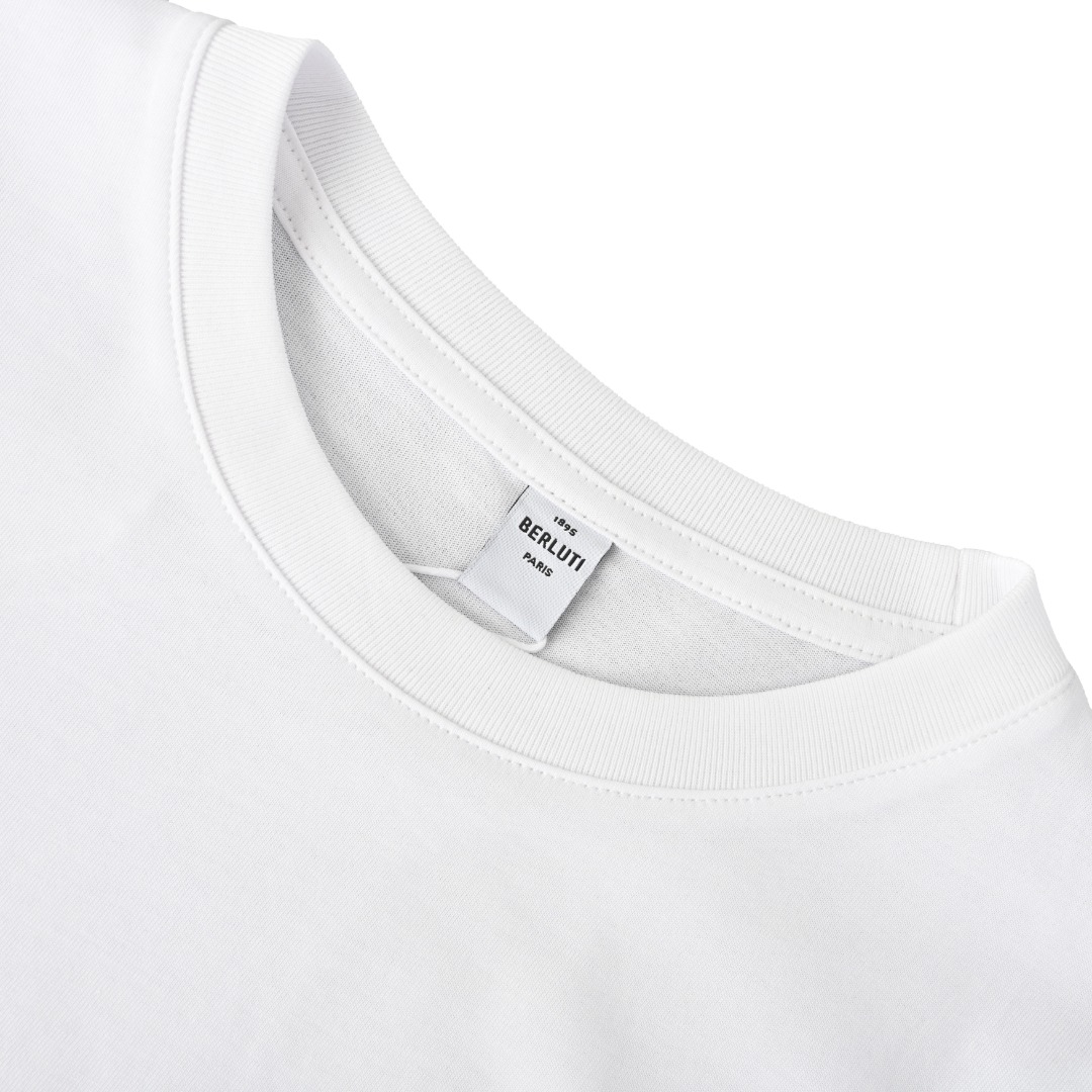 ベルルッティ レザーディテール Tシャツ ホワイト 305843 画像 4