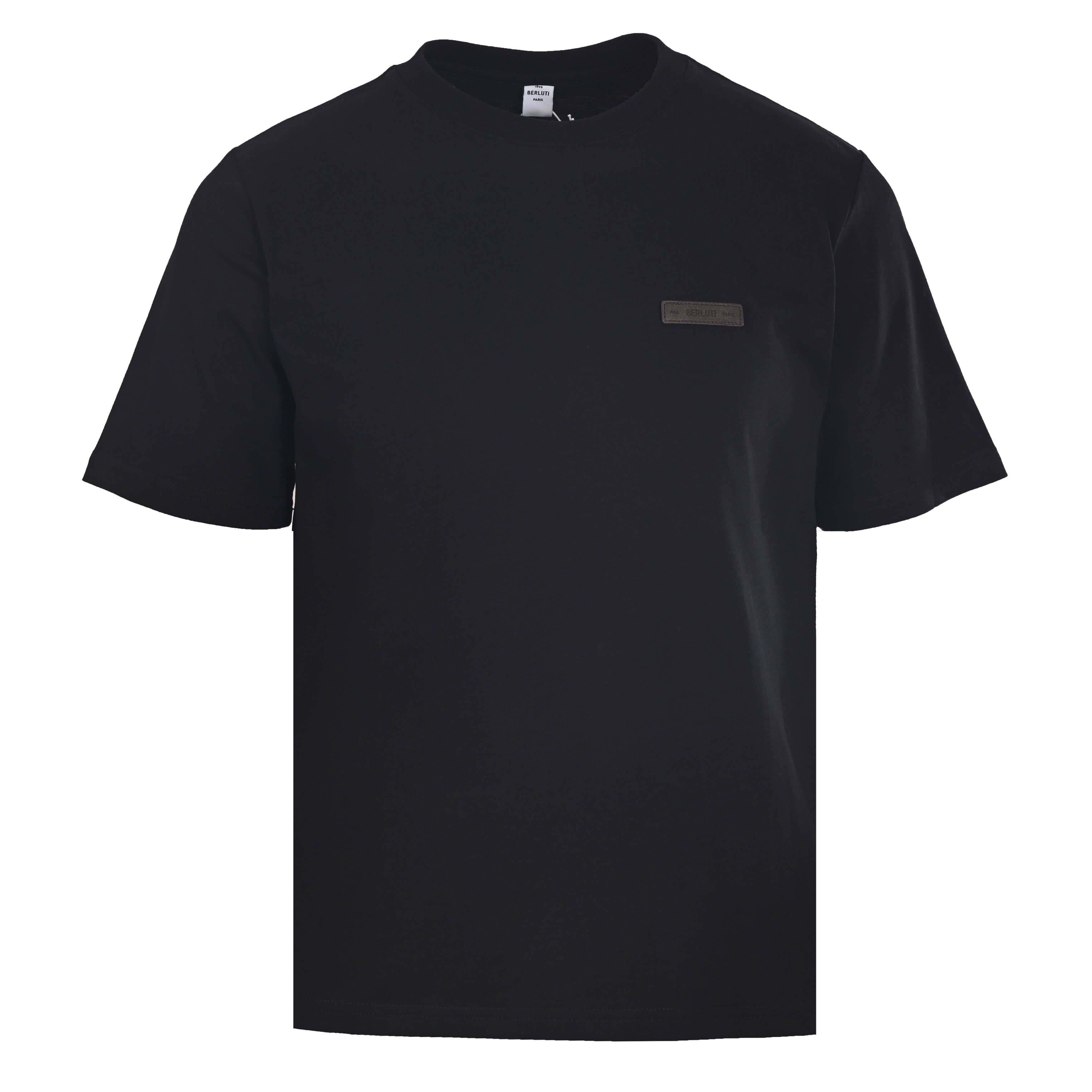 ベルルッティ レザーディテール Tシャツ ブラック 305843 詳細画像 1