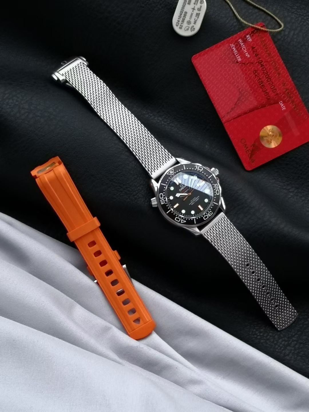 オメガ Seamaster Diver 300M 007エディション ブラック グレーメッシュ 210.90.42.20.01.001 画像 5