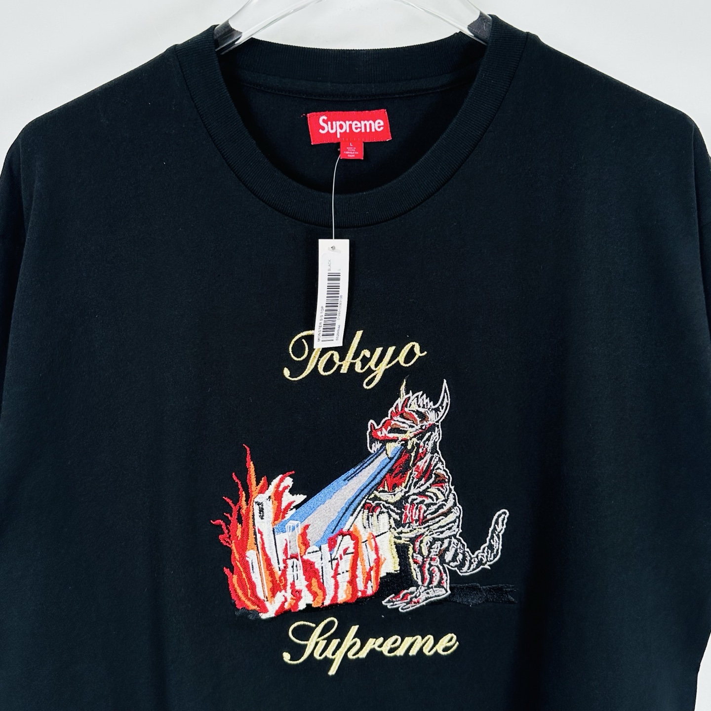 シュプリーム Monster S/S Top 東京刺繍 ブラック 詳細画像 3