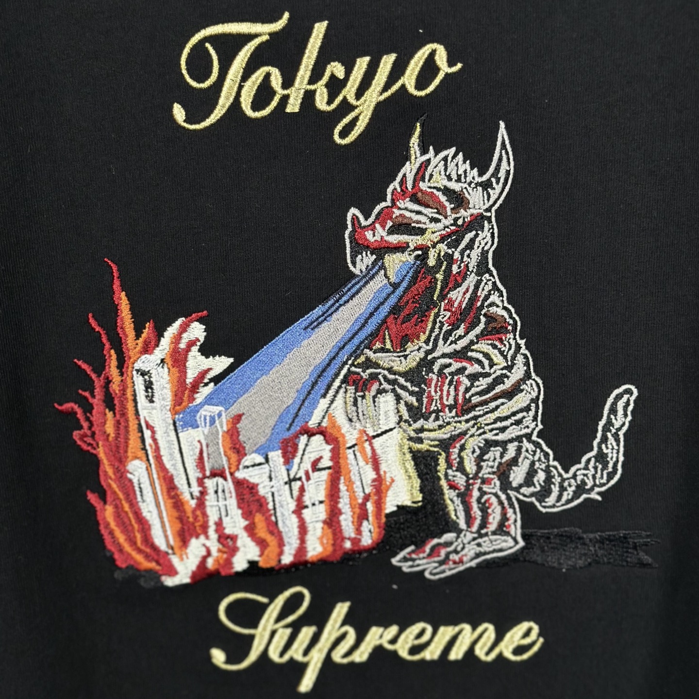 シュプリーム Monster S/S Top 東京刺繍 ブラック 画像 8