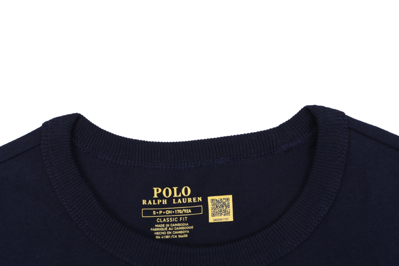 ポロ ラルフローレン ジャージー クルーネックTシャツ ネイビー 440903-T 詳細画像 2