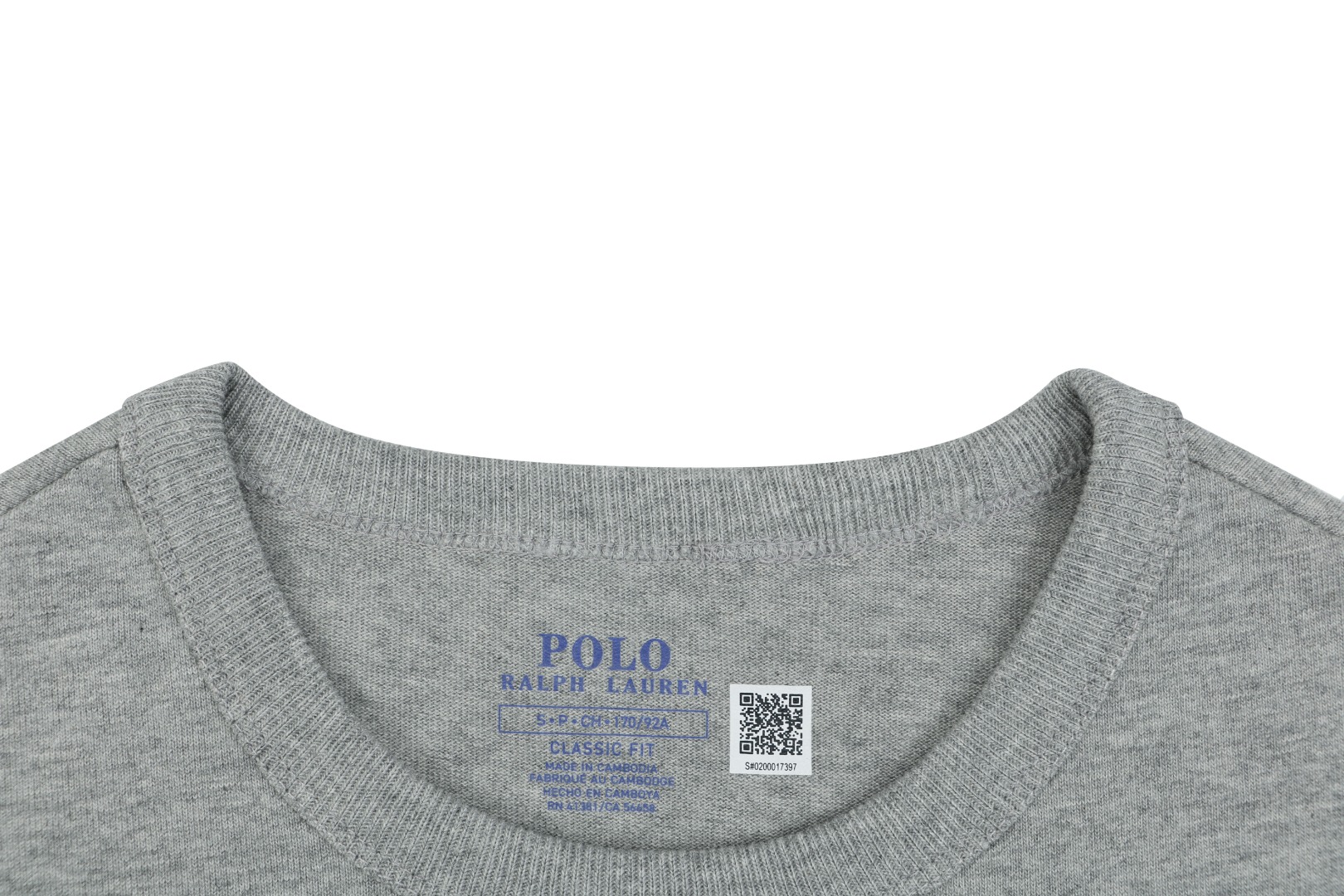 ポロ ラルフローレン ジャージー クルーネックTシャツ グレー 440903-T 詳細画像 2