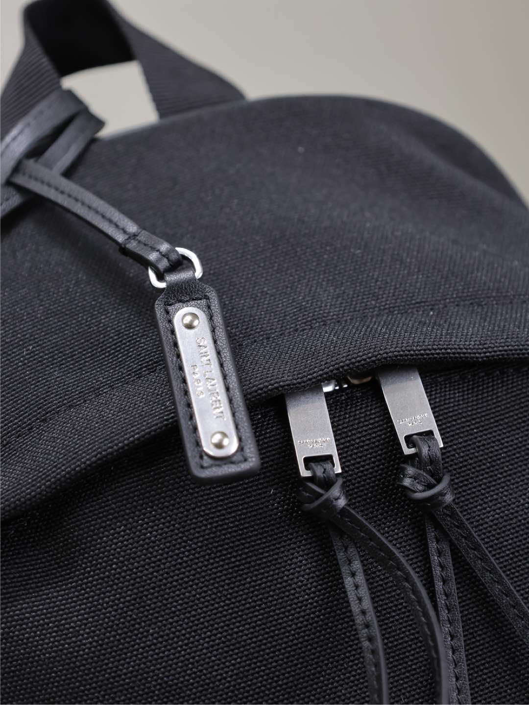 サンローラン City スモール キャンバス レザー バックパック ブラック 534967 画像 6