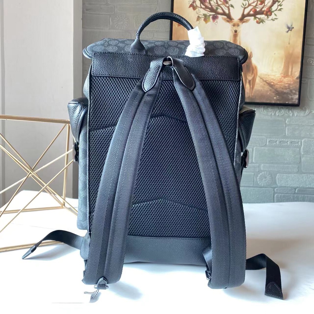 コーチ Hitch バックパック シグネチャーキャンバス チャコール C7673 詳細画像 3