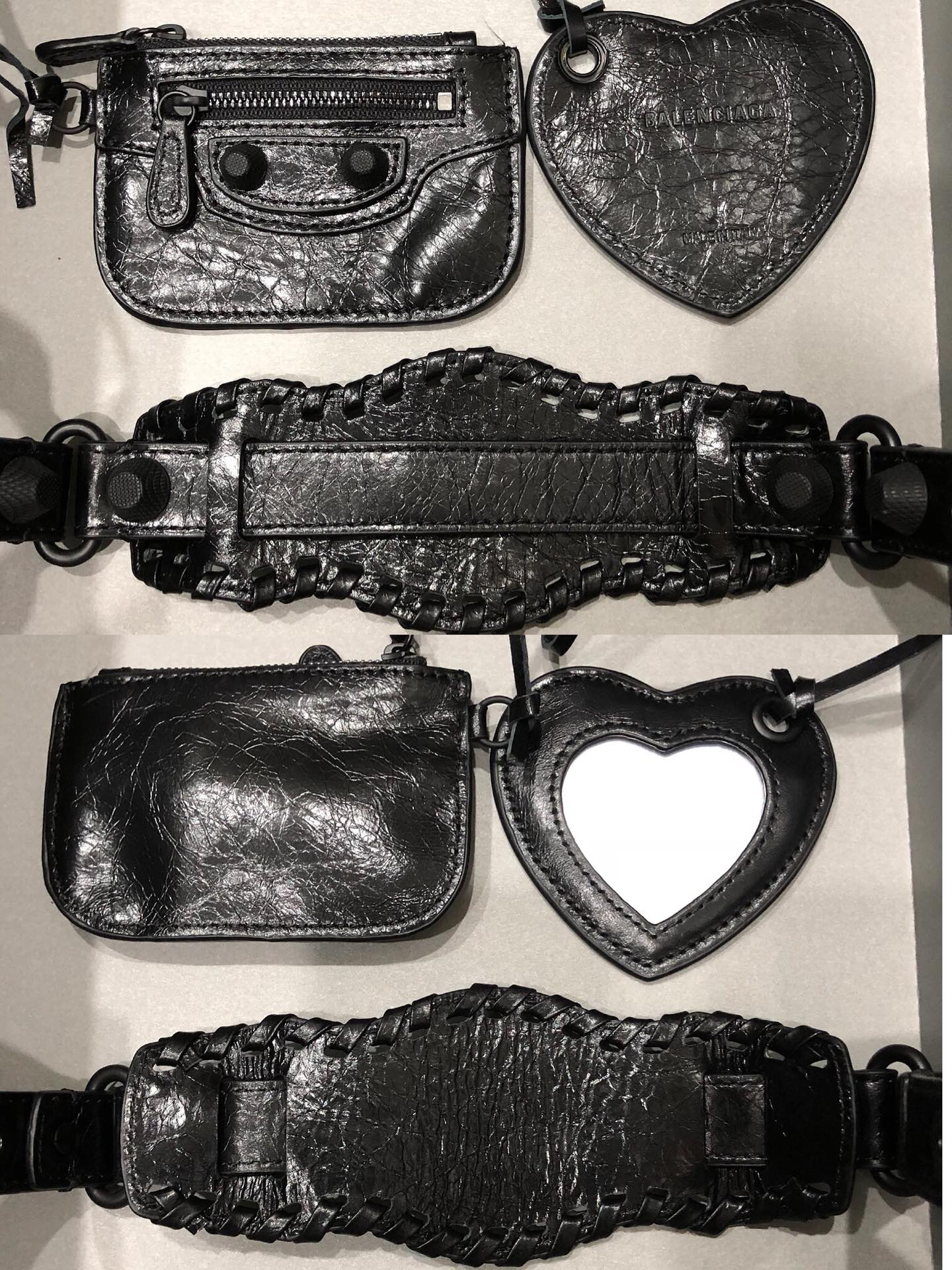 バレンシアガ Le Cagole ショルダーバッグ Small クリンクルブラック ブラック金具 671307 画像 9