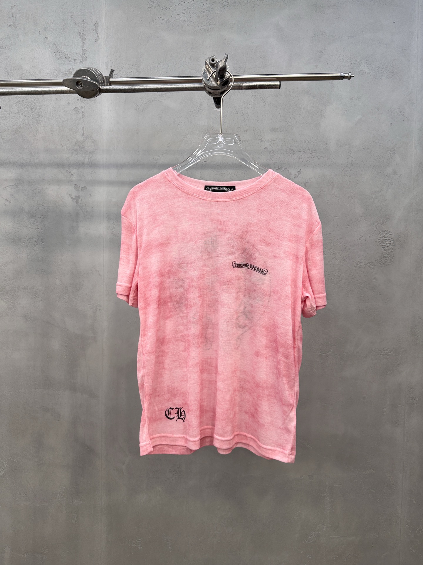 クロムハーツ ホースシュー タイダイ 半袖Tシャツ ピンク 詳細画像 1