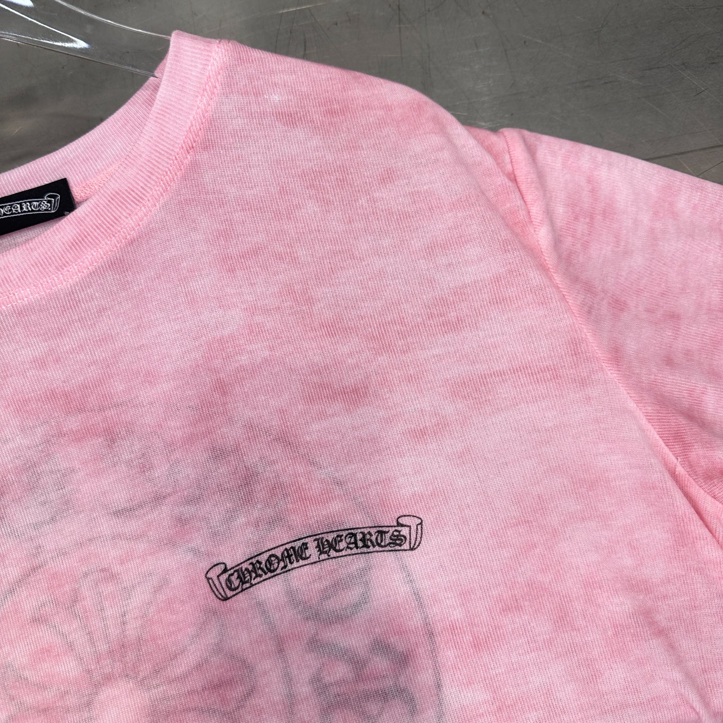 クロムハーツ ホースシュー タイダイ 半袖Tシャツ ピンク 画像 6