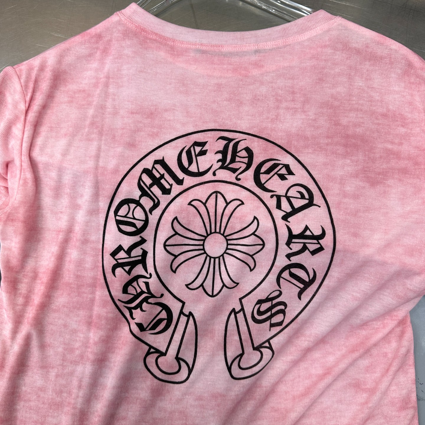 クロムハーツ ホースシュー タイダイ 半袖Tシャツ ピンク 画像 8