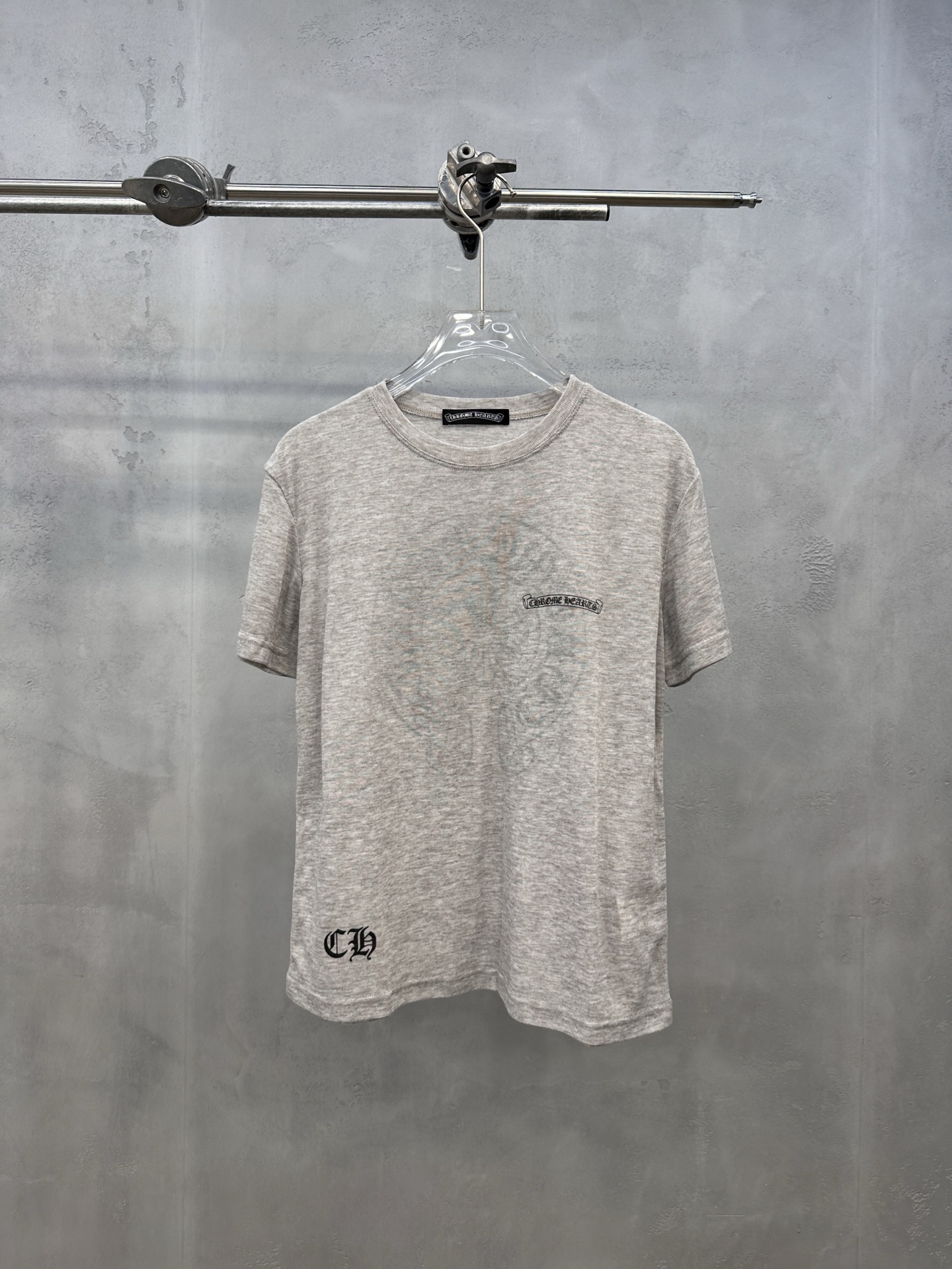クロムハーツ ホースシュー タイダイ 半袖Tシャツ グレー 詳細画像 1