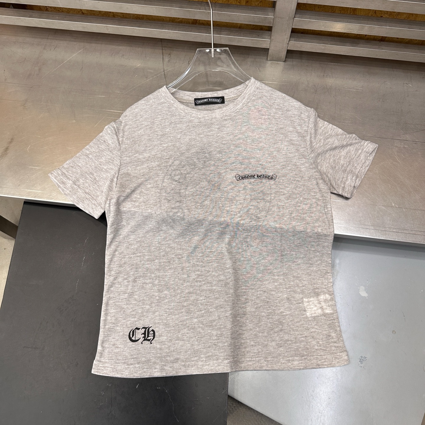 クロムハーツ ホースシュー タイダイ 半袖Tシャツ グレー 画像 4