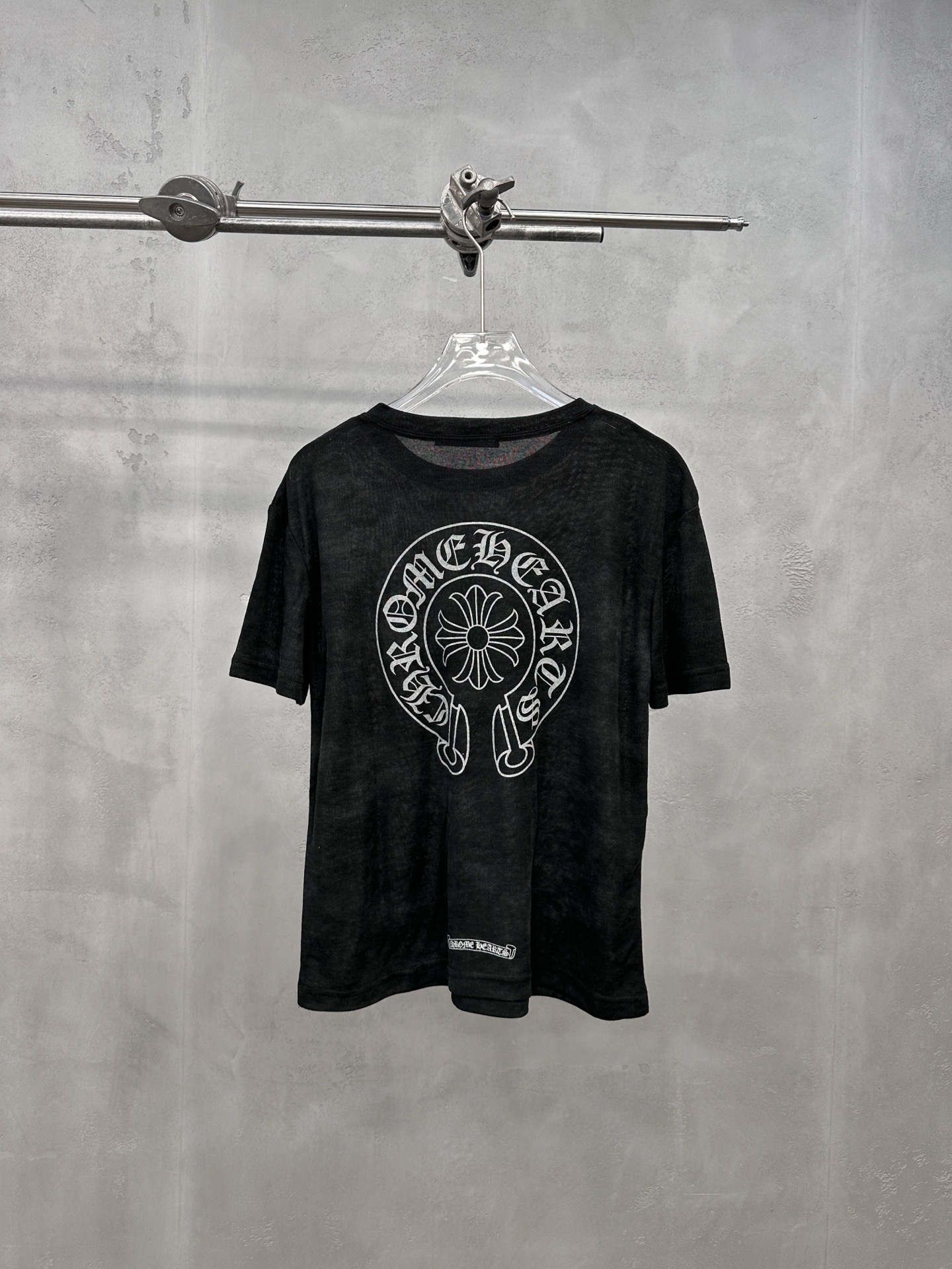 クロムハーツ ホースシュー タイダイ 半袖Tシャツ ブラック 詳細画像 2