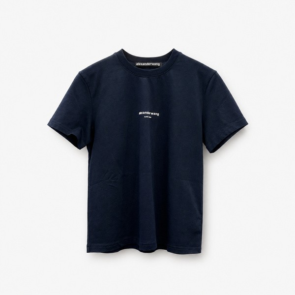 アレキサンダーワン パフロゴ 半袖Tシャツ ウォッシュドネイビー