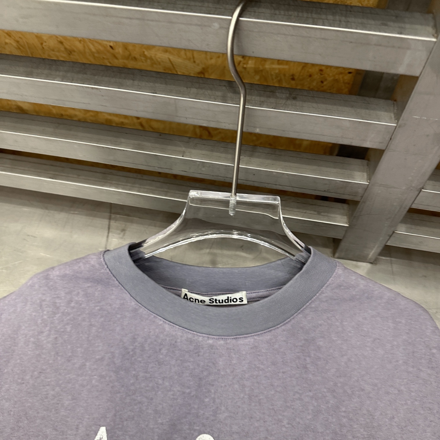 アクネ ストゥディオズ 1996ロゴ 半袖Tシャツ ラベンダー 画像 5